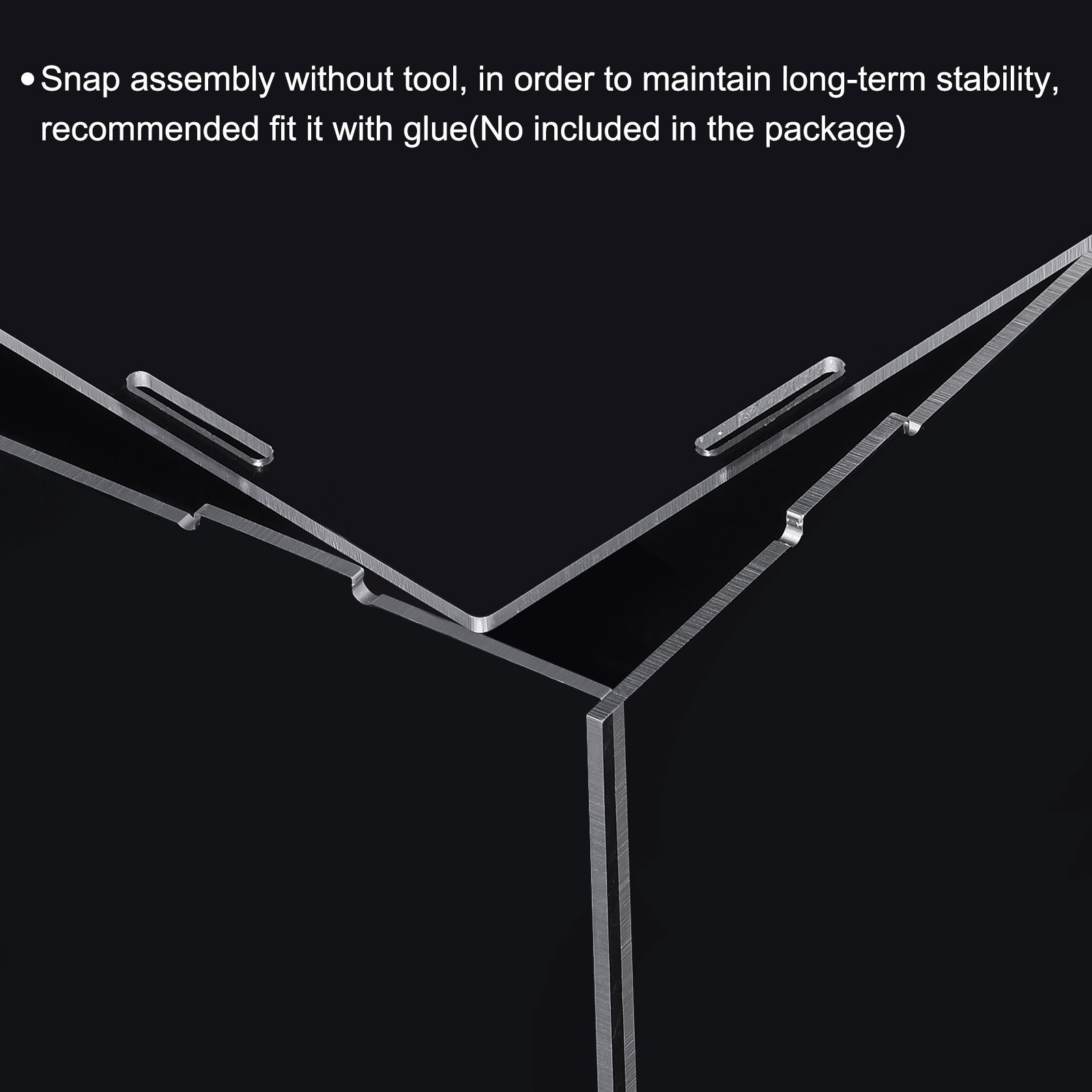 Acrylic Display Case Plastic Box Cube Storage Box Transparent 31x16x15.5cm