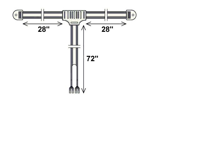 INDOOR FM RADIO STEREO RECEIVER T DIPOLE ANTENNA 300 OHM 6 FT NEW US USA SELLER
