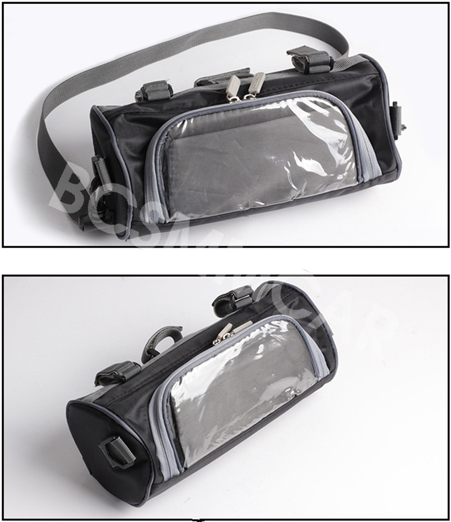 Motorcycle Handlebar Storage Bag Waterproof Front Fork Pouch Bag Capacity 2.5L