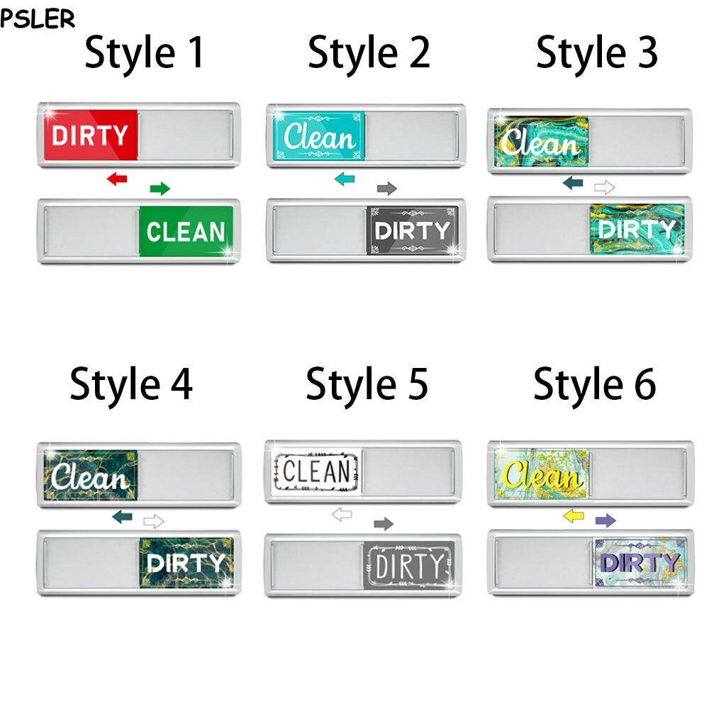 Clean Dirty Dishwasher Non Scratch Magnet Magnetic Backing Washing Running Sign