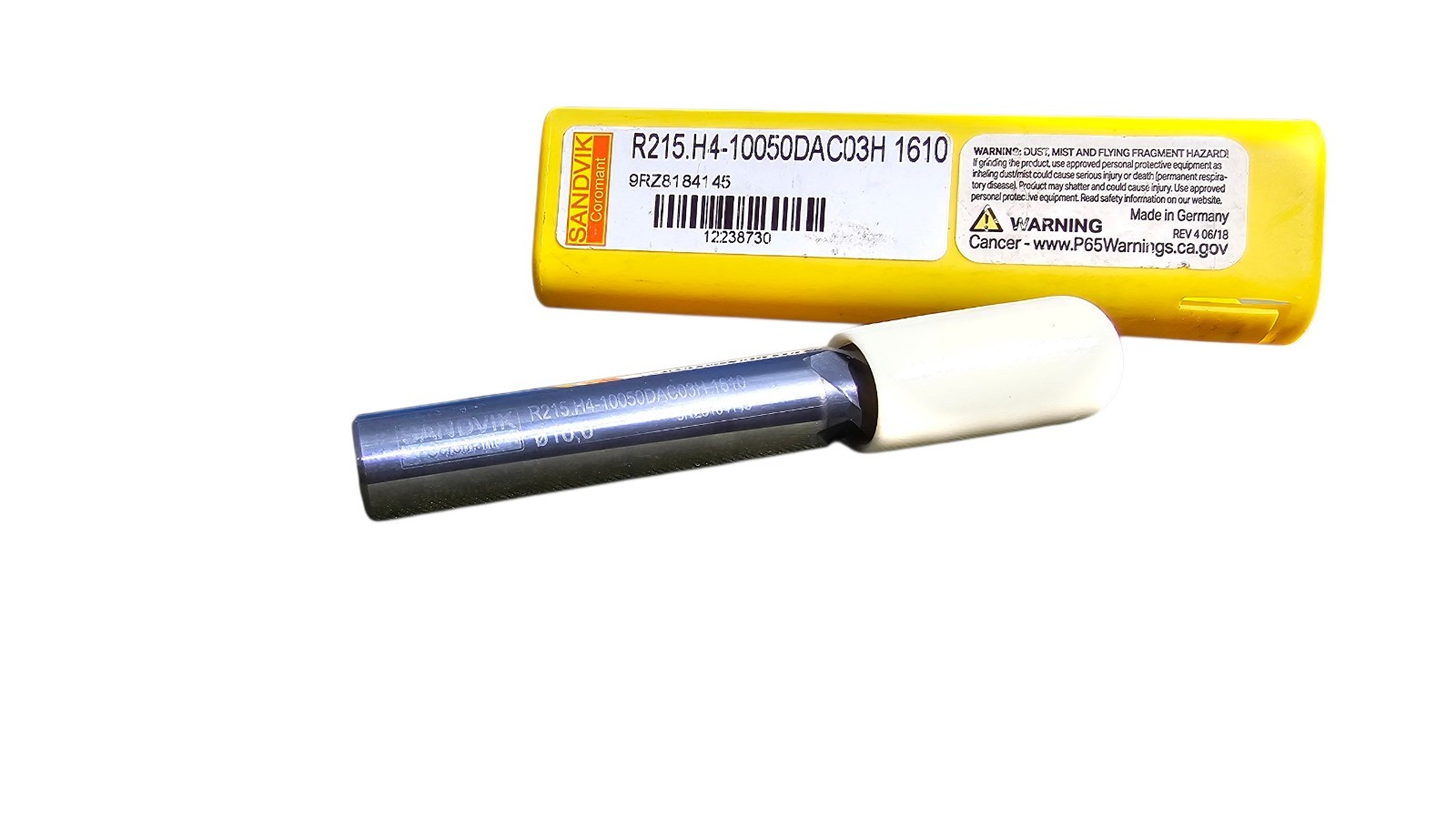 Sandvik R215.H4-10050DAC03H 1610, 25/64" End Mill, 1/16" Corner Rad, Germany, NE