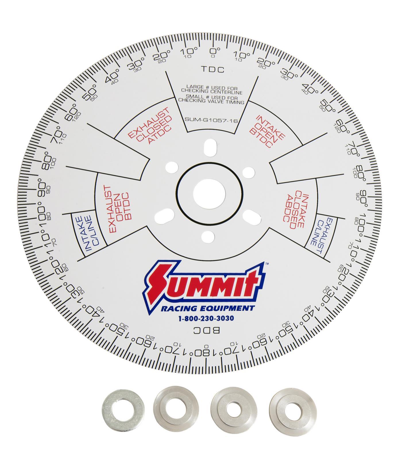Summit Racing SUM-G1057-16 11" Diameter Camshaft Degree Wheel Each Aluminum