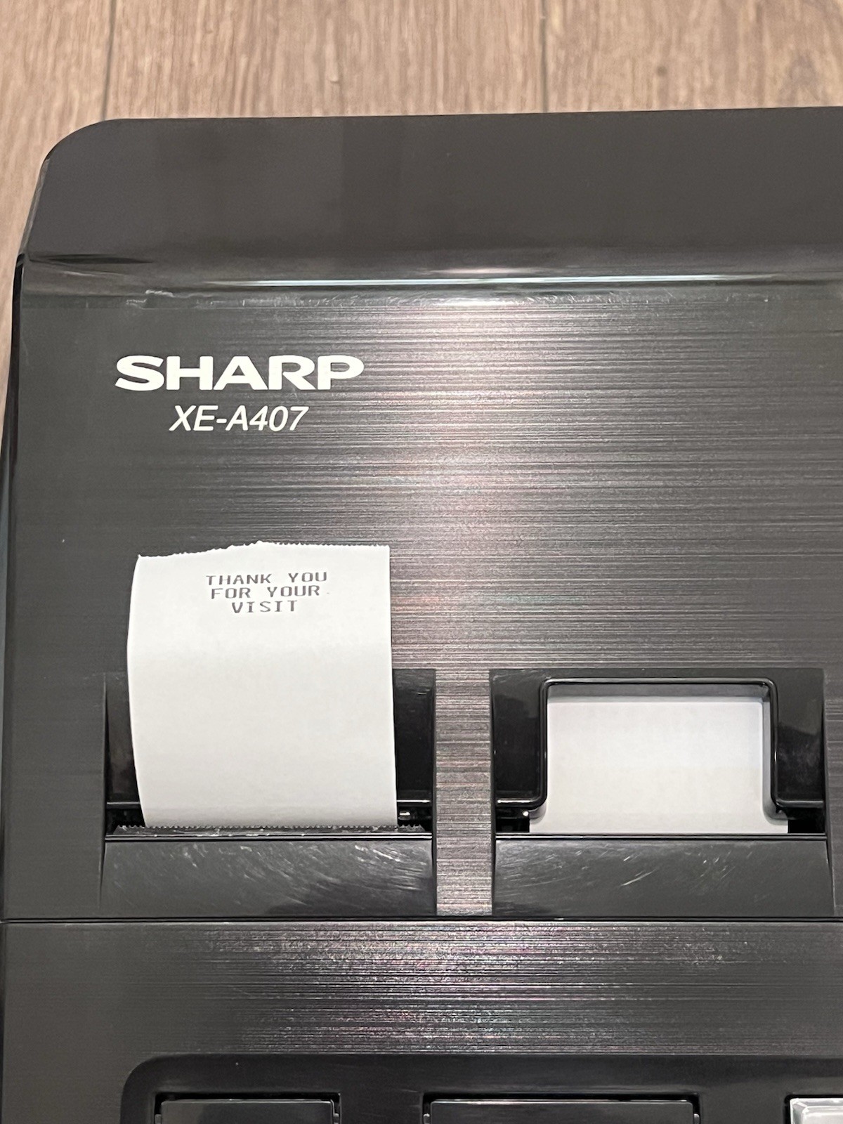 Sharp XE-A407 Cash Register Dual Thermal Printer with Keys, Cash Drawer & Manual