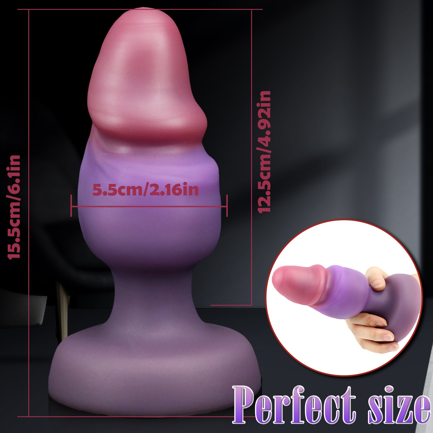 6.1" Realistic G-Spot Dildoe Anal Plug Silicone Sex Toys for Women Men