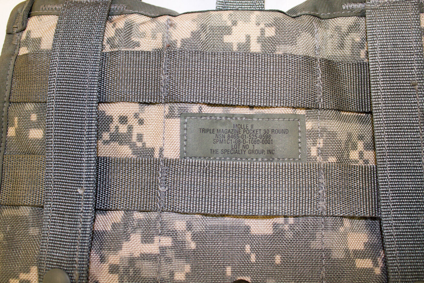 2 Pack USGI Military ACU Triple Mag Pouch Magazine 30 Round ARMY MOLLE EXCELLENT