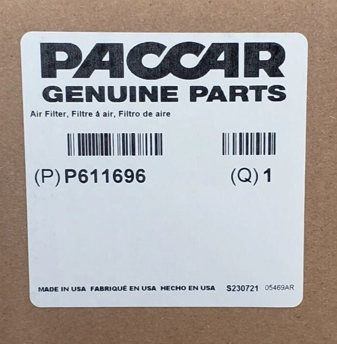 NEW OEM GENUINE PACCAR P611696 AIR ELEMENT FOR Kenworth T660 T680 T400 T800