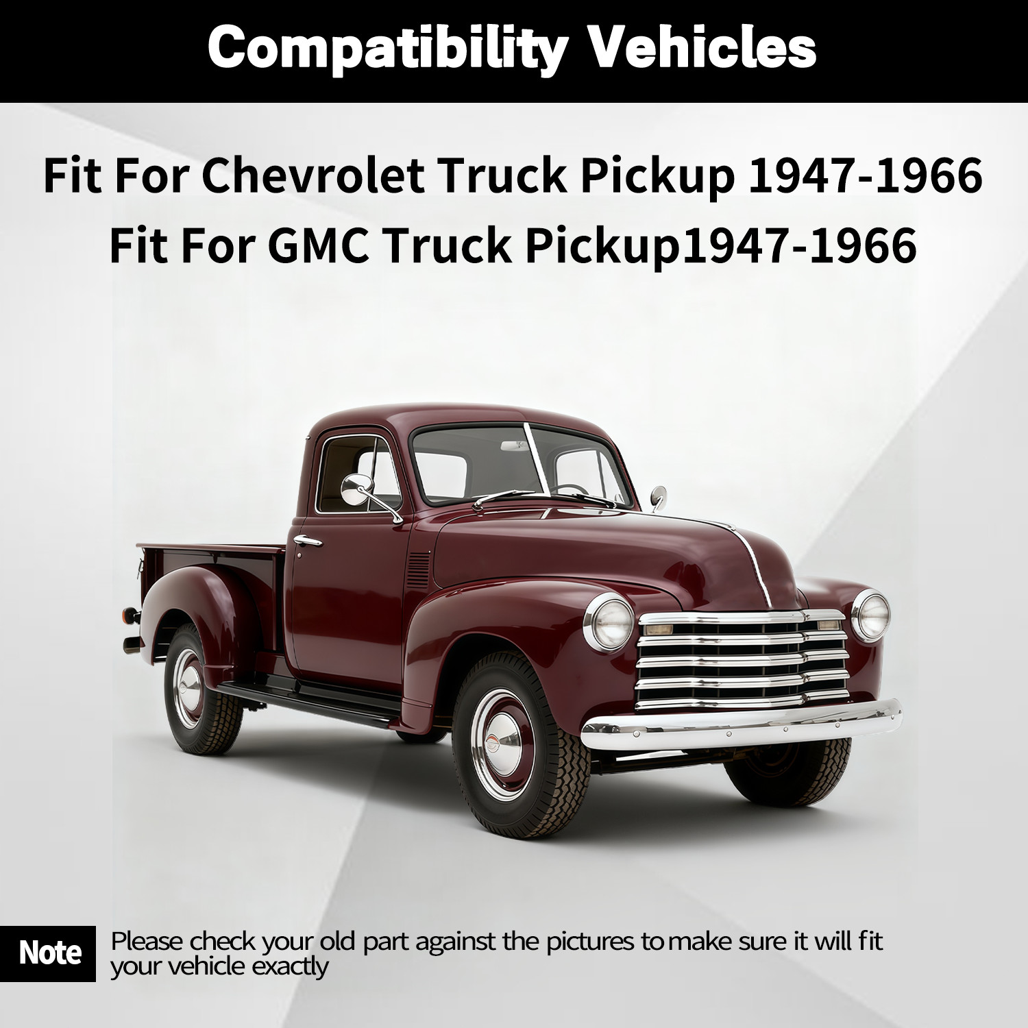 Inside Door Handle Window Crank Handle Chevy GMC Truck 1947-1966 C476601 C476602