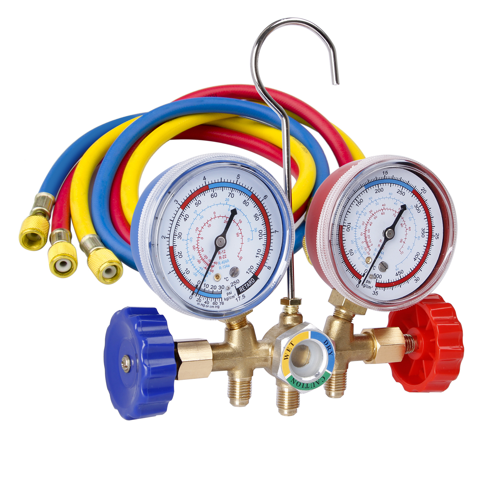 A/C Manifold Gauge Set HVAC Refrigeration Charging Service for Refrigerant