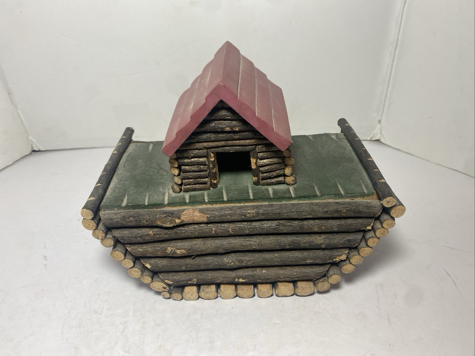 Hand Crafted Wooden Folk Art Noah's Ark Boat Ship Floating