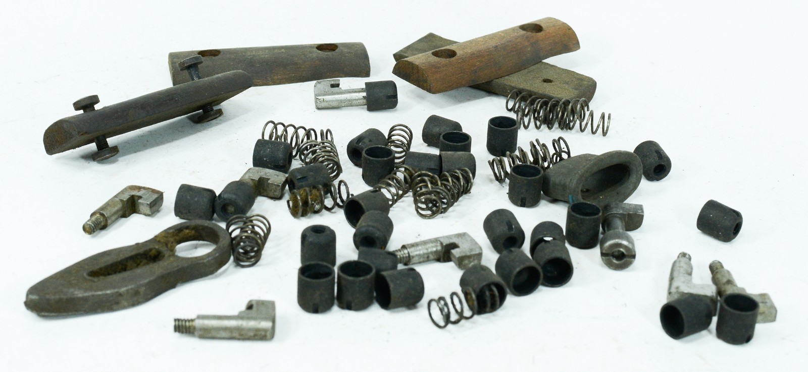 LOT WWI British Pattern 1903 1907 Bayonet Grips Nuts Lugs Springs & Guard Parts