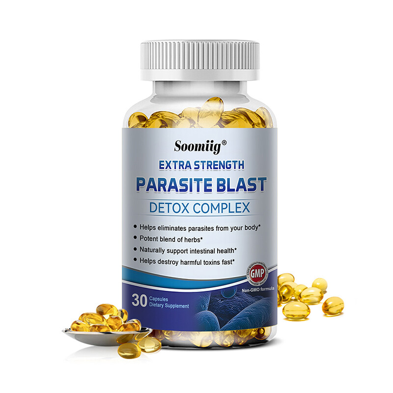 Parasite Blast Detox Body Cleanse Complex Anti PARASITE Support 120 Capsules