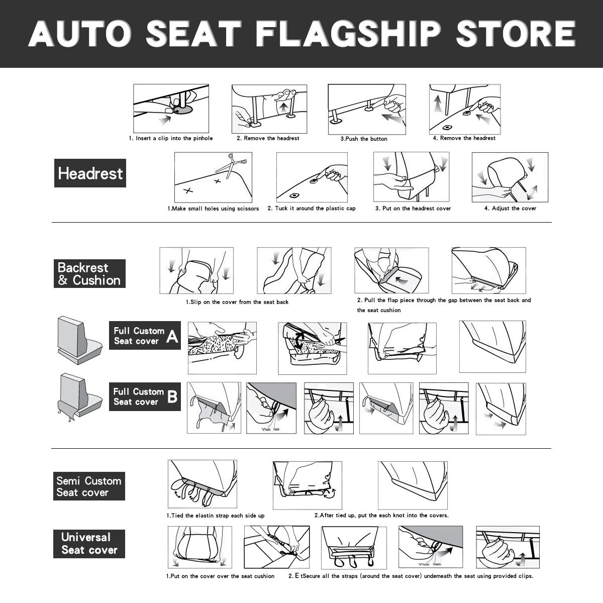 Mercedes Benz C-Class For 2015-2021 Driver Bottom&Top Seat Cover Light Tan