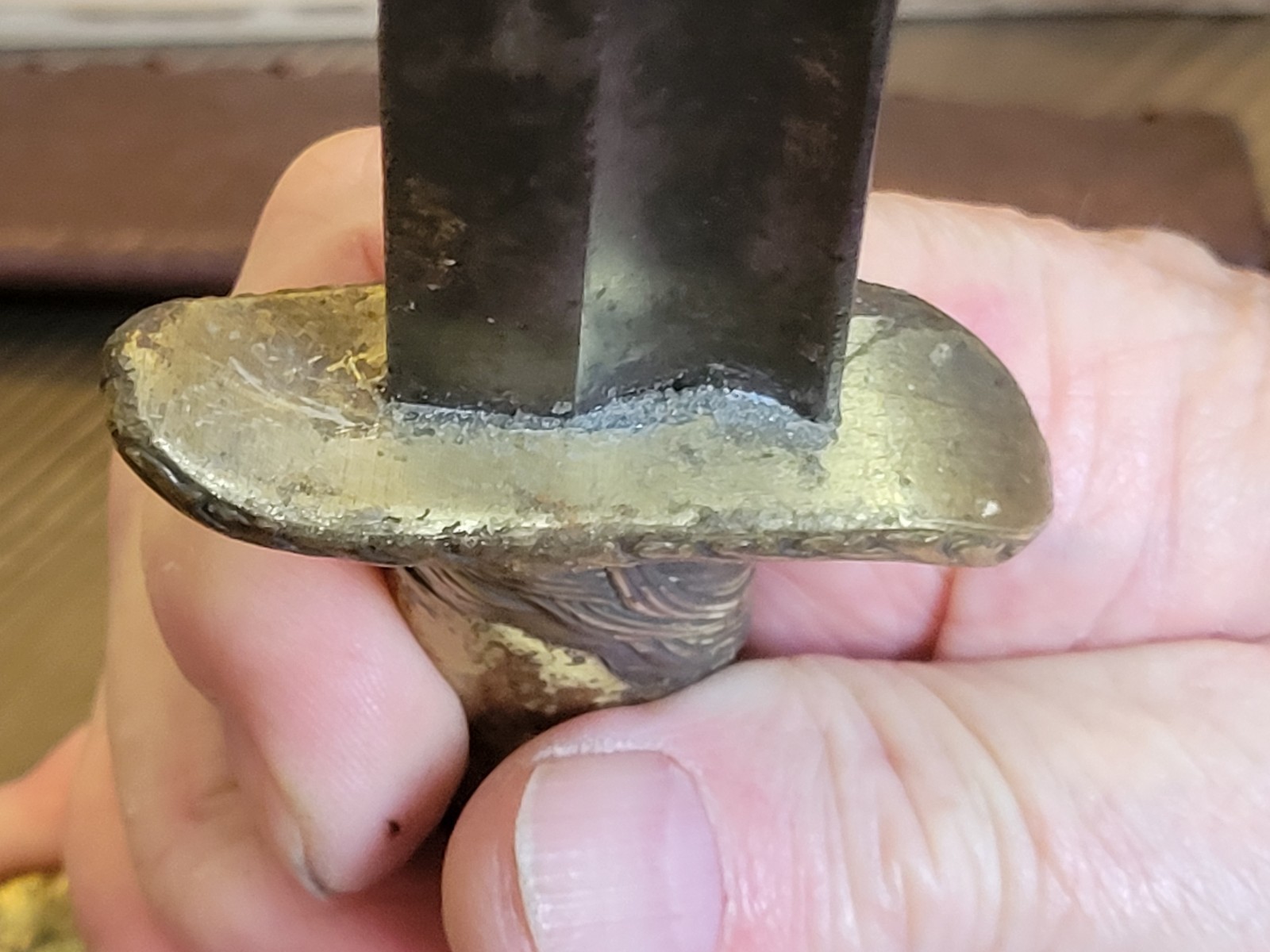 Custom Made Civil War Era Parts Brass Handle Fighting Knife & Custom Sheath