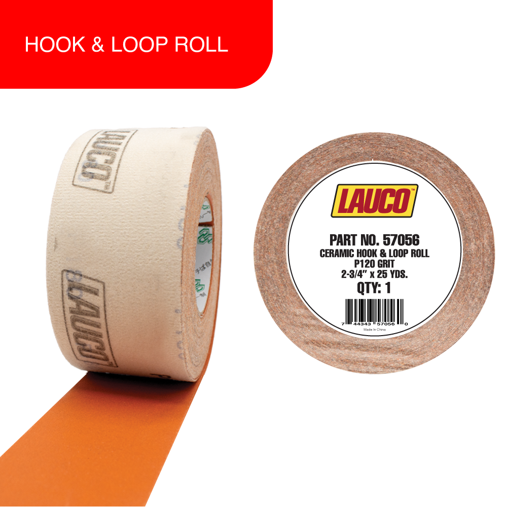Premium Ceramic Grain Sanding Paper, Hook & Loop Sandpaper Roll 2.75” x 25 Yard