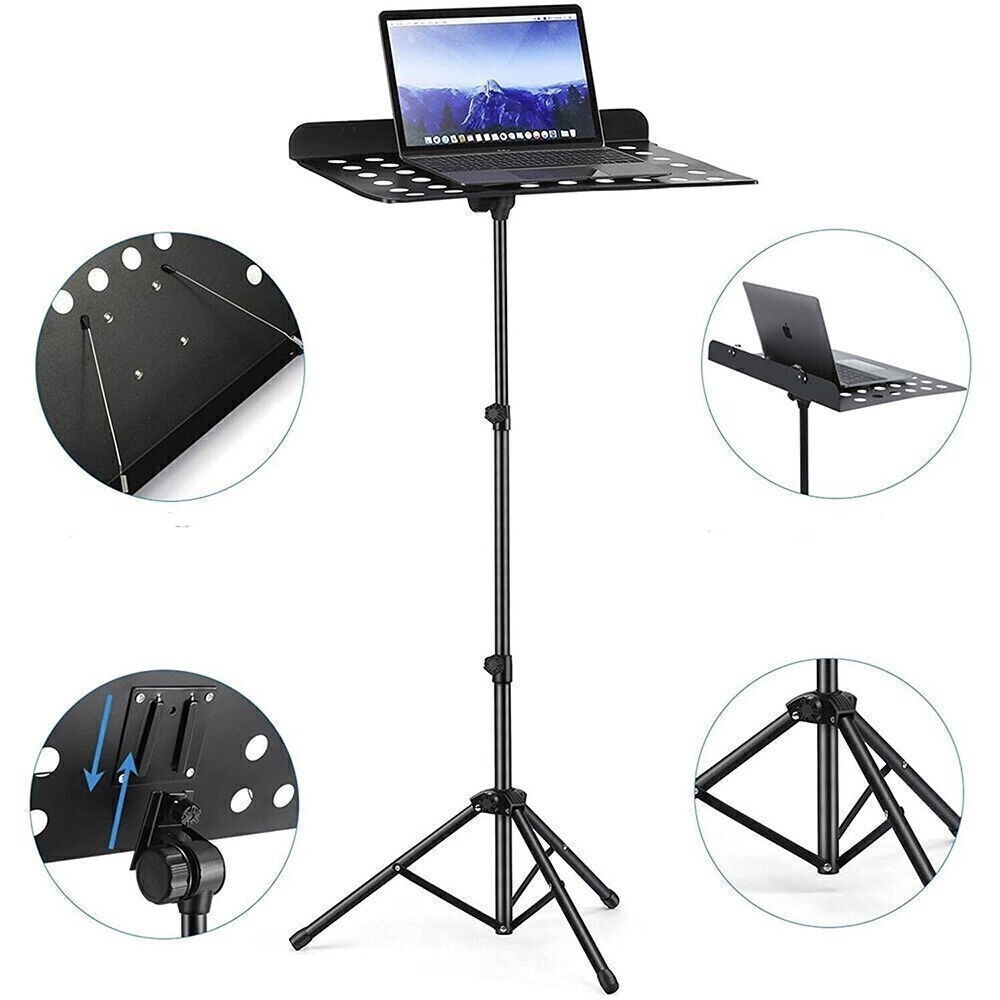 Sheet Music Stand-Metal Professional Portable Perforated Music Stand Adjustable