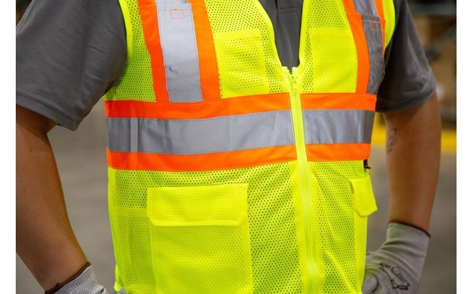 ANSI CLASS 2 HI VIS REFLECTIVE TRAFFIC ROAD WORK CONSTRUCTION SAFETY VEST SMALL