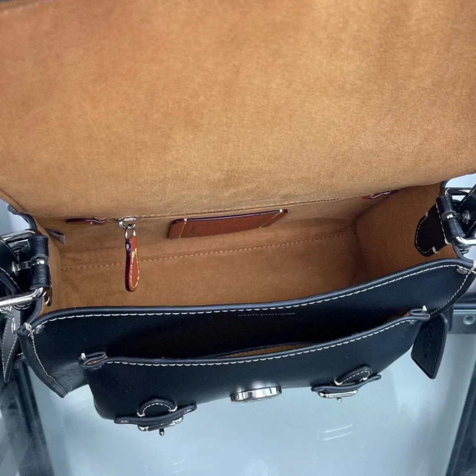 COACH CT721 Black Cargo Soft Tabby Shoulder Bag Crossbody bag Out rp655