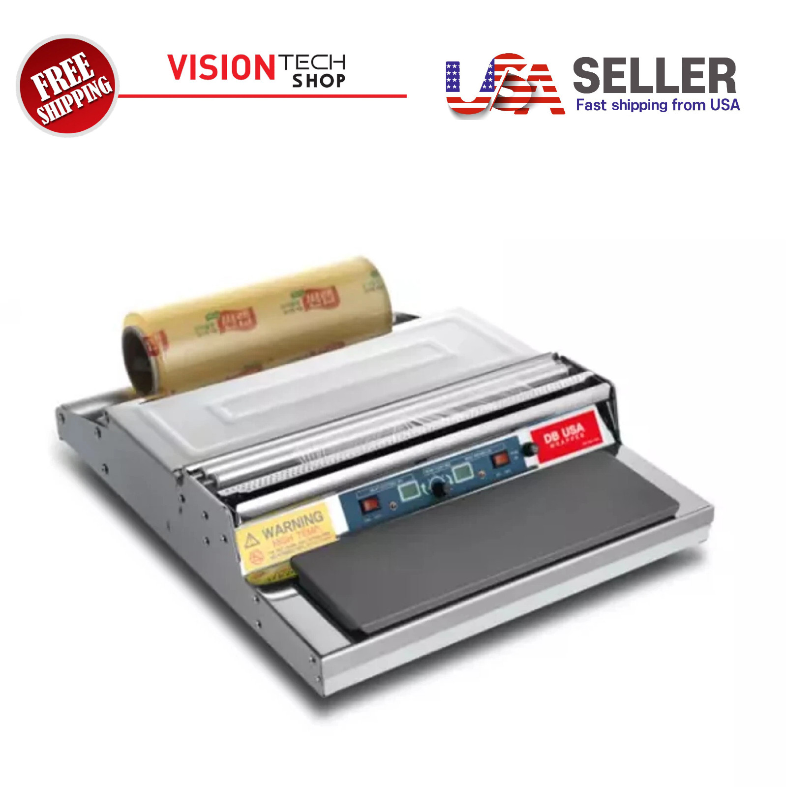 VisionTechShop 20Inch/500mm Food Wrapping Machine Film Wrapper for Food Package