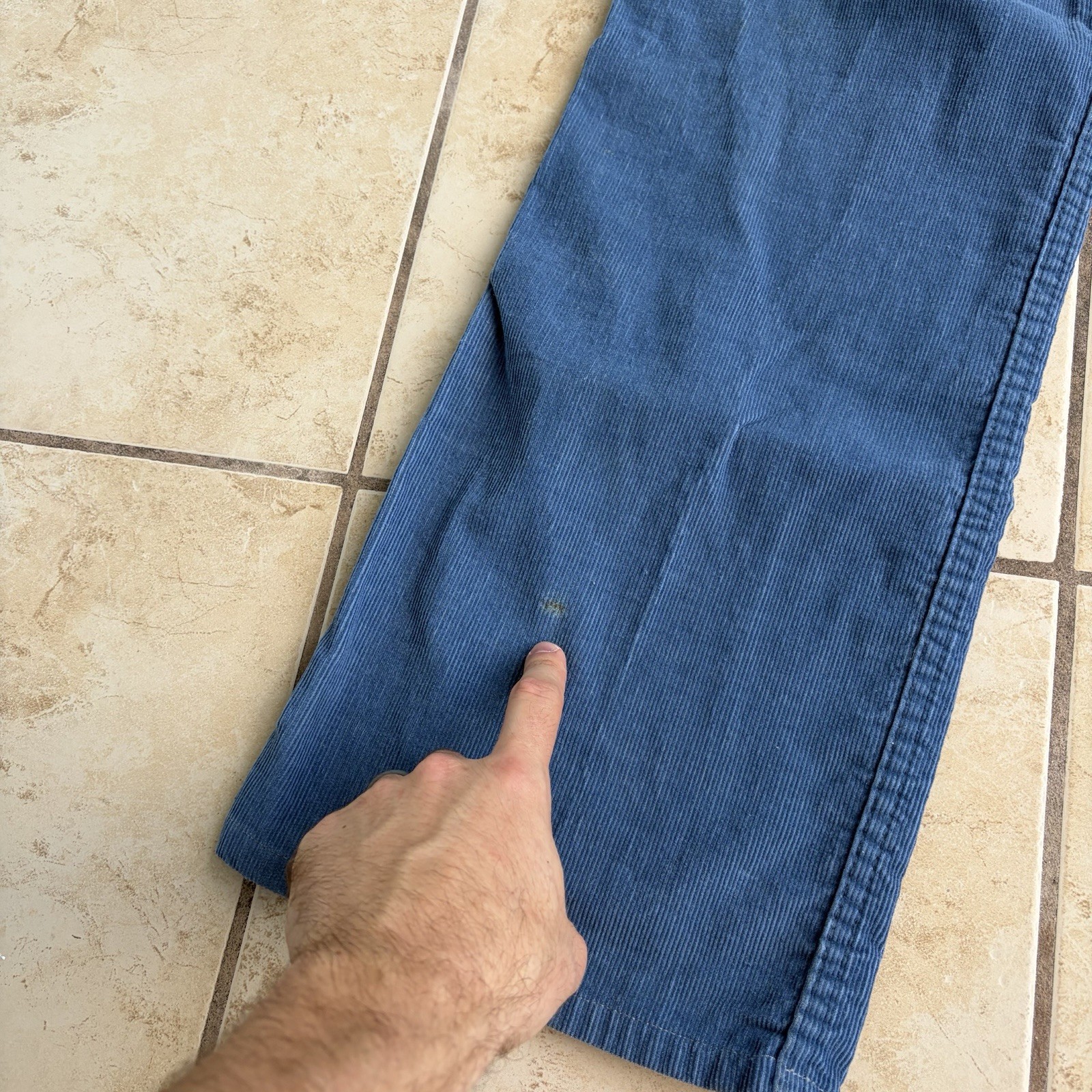 Vtg Levi’s Pants Mens 32x30 Blue Corduroy Bell Flare Buckle Back 70s Talon Zip