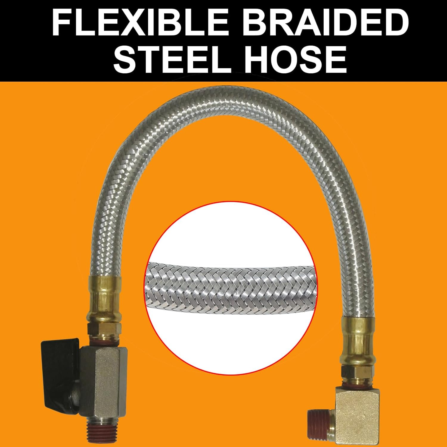 Extended Tank Drain Valve Assembly Kit for Air Compressor, Including 10 Inches A