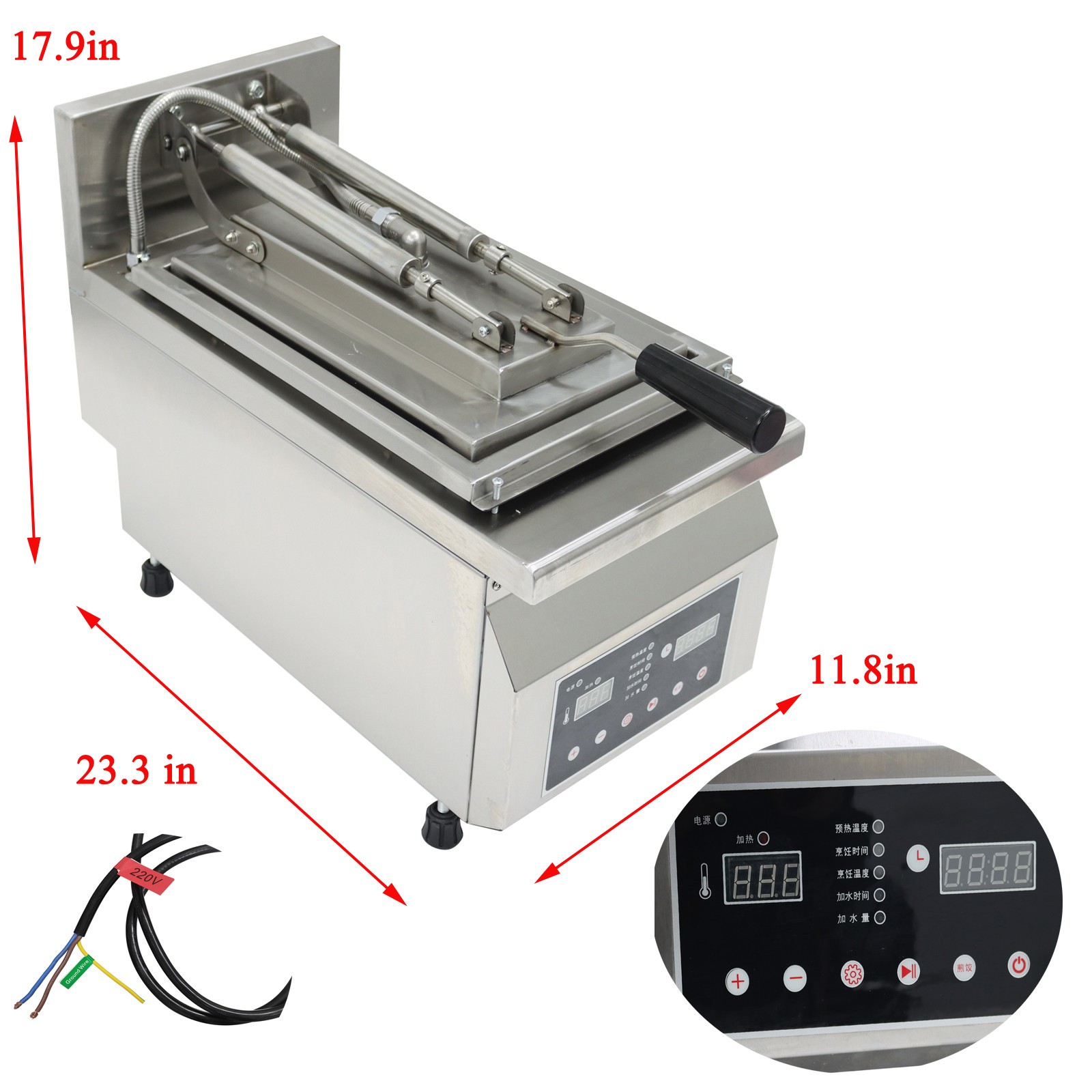 Used Fried Steam Dumpling Maker,12.6x8.5x2In Fry Pan Potsticker Frying Machine