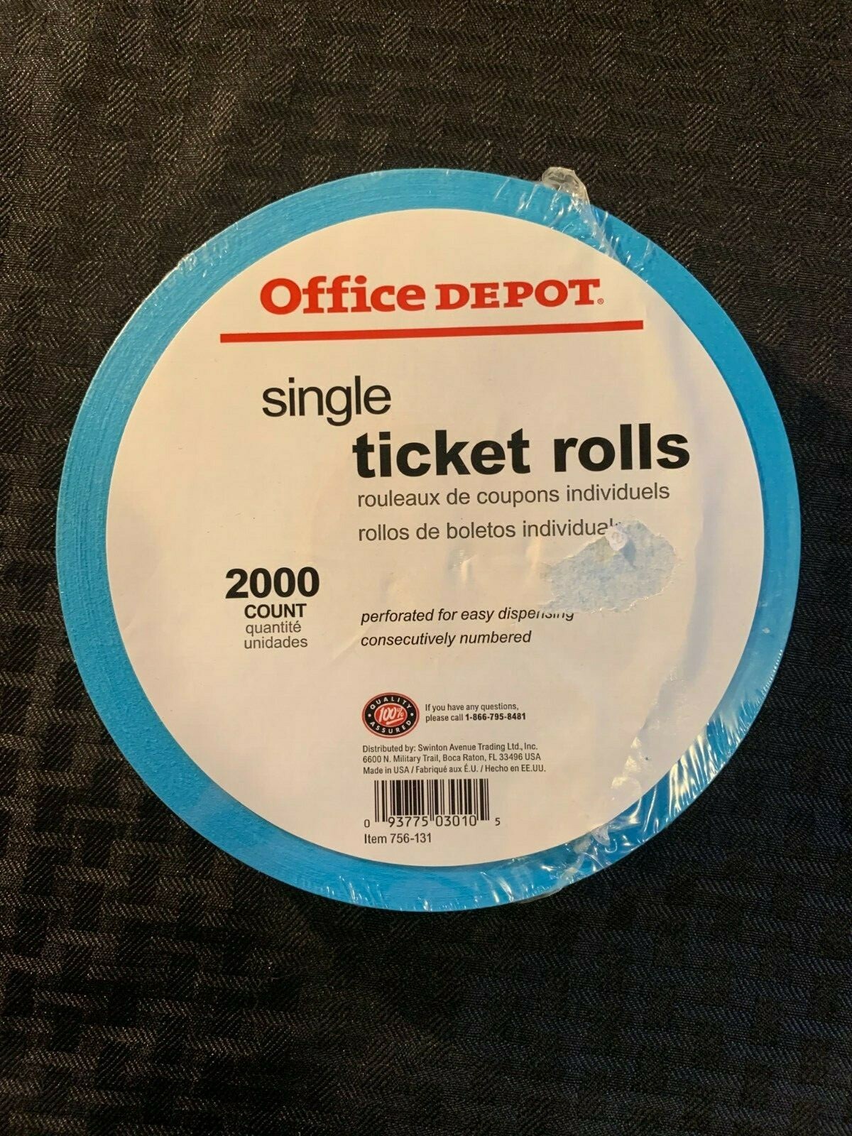 Roll of 2000 - Admit One Blue Numbered Tickets Carnival Festival Raffle NEW