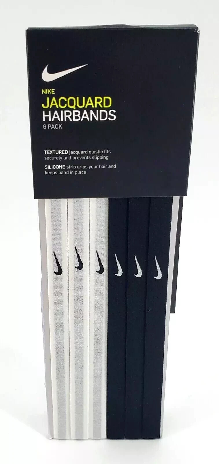 Nike Headband 6 Pack Headbands Hairbands Black/White