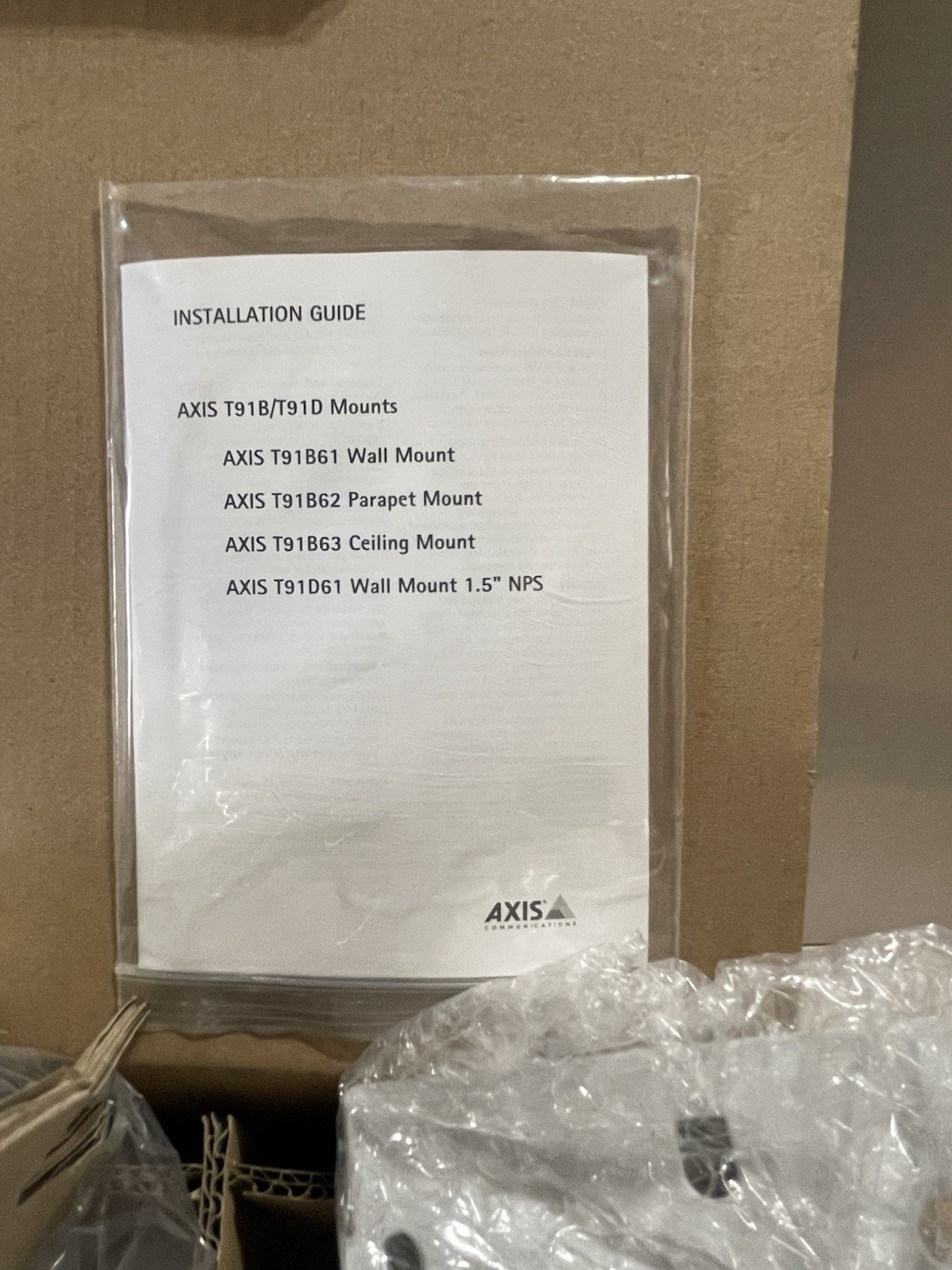 NEW Axis T91D61 Wall Mount for P & Q Series Fixed Dome, Network Cameras 5504-821