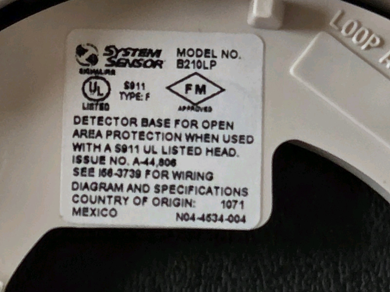 SYSTEM SENSOR B210LP 6" DETECTOR BASE - "IVORY" - BRAND NEW - 150 AVAILABLE