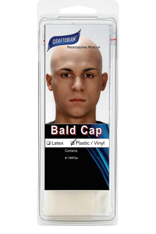 Graftobian Premium Plastic/Vinyl Long Neck Bald Cap W/Instructions -Latex Free.