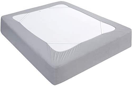 Box Spring Cover Elastic Fabric Wrap Around 4 Sides Bed Skirt King Size 13" Deep