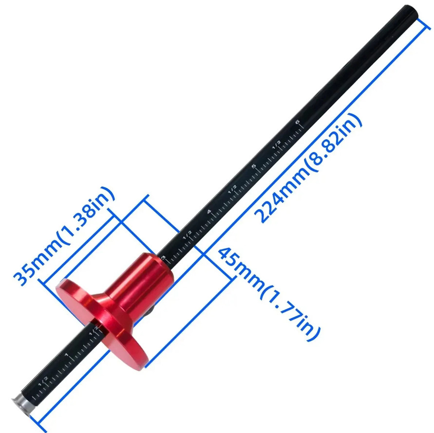 1pc Wheel Marking Gauge Woodworking Scriber Inch MM Measuring Tool - NEW