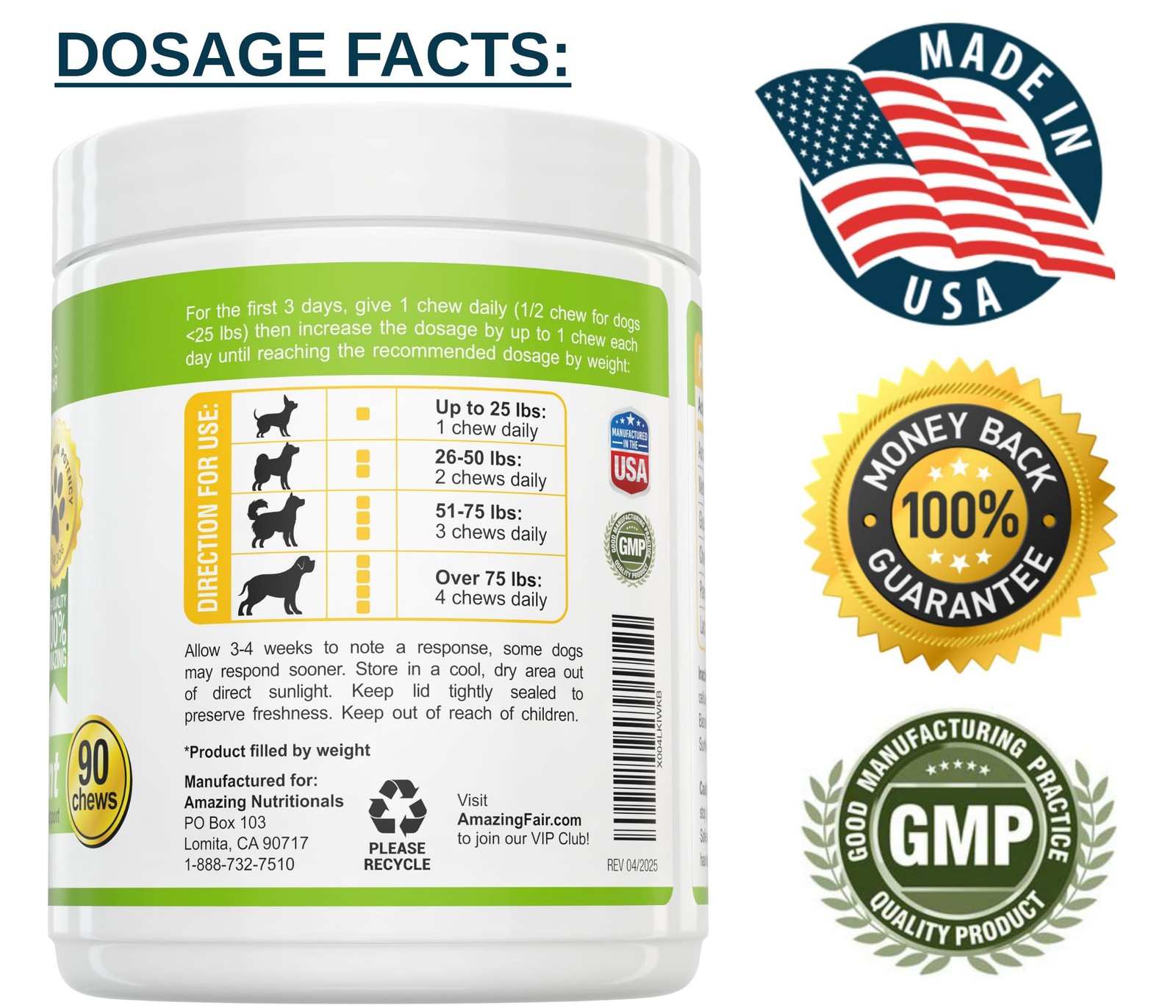 Amazing Probiotics for Dogs Eliminates Diarrhea and Gas with Hip Joint Pain R...