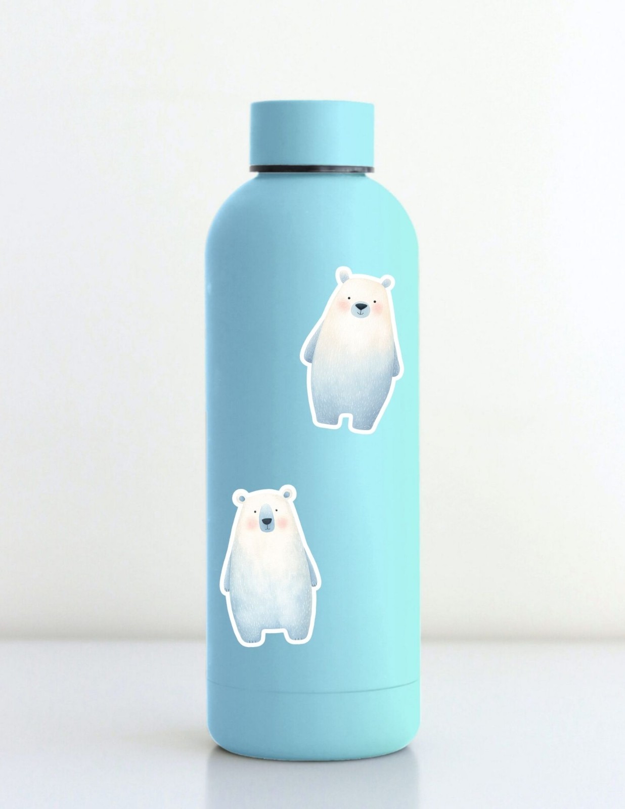 Cute White Bear Vinyl Stickers Set Scrapbooking Laptop Waterbottle