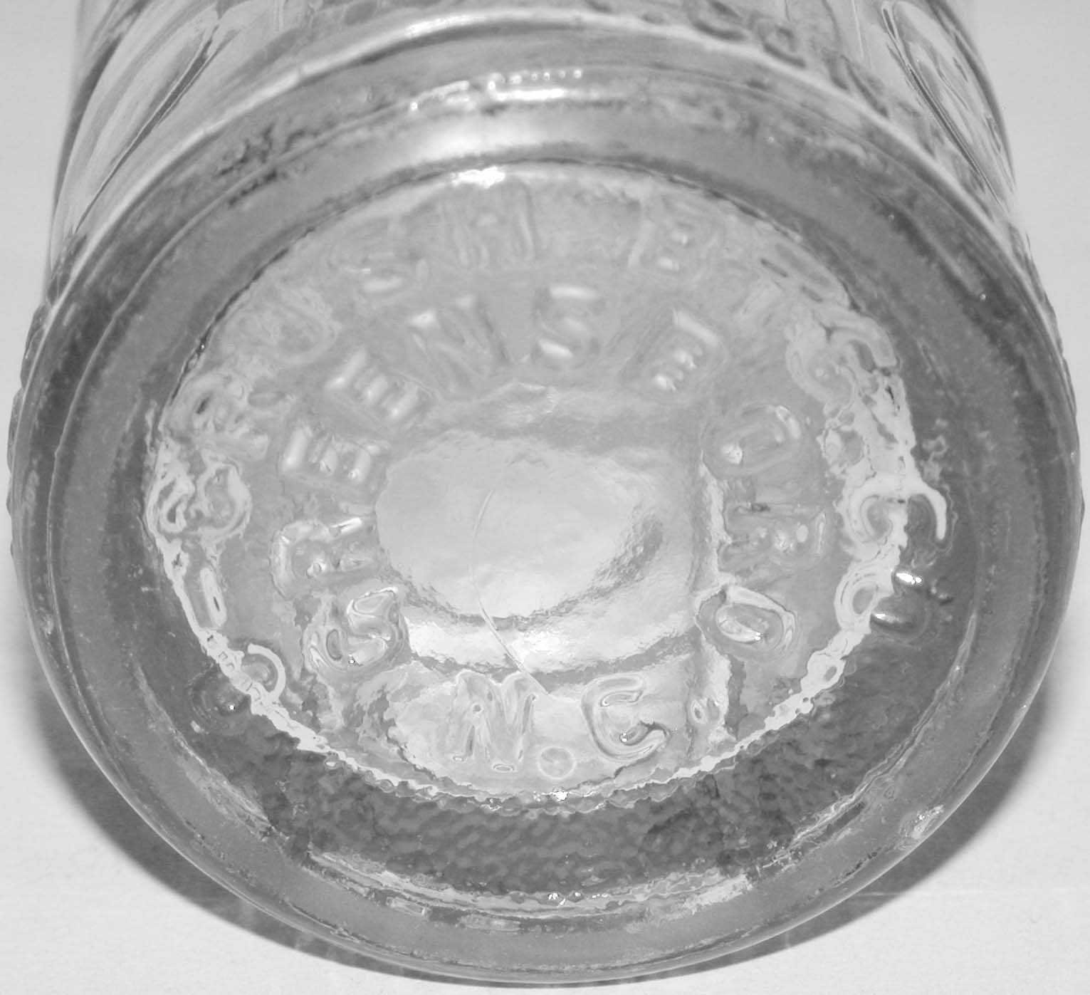 Vintage soda pop bottle ORANGE CRUSH art deco embossed dots 6oz Greensboro NC