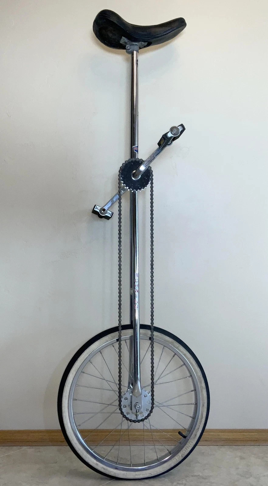 VIDEO! 5/6 ft Schwinn Giraffe Unicycle Chrome Nimbus Performers Circus Monowheel