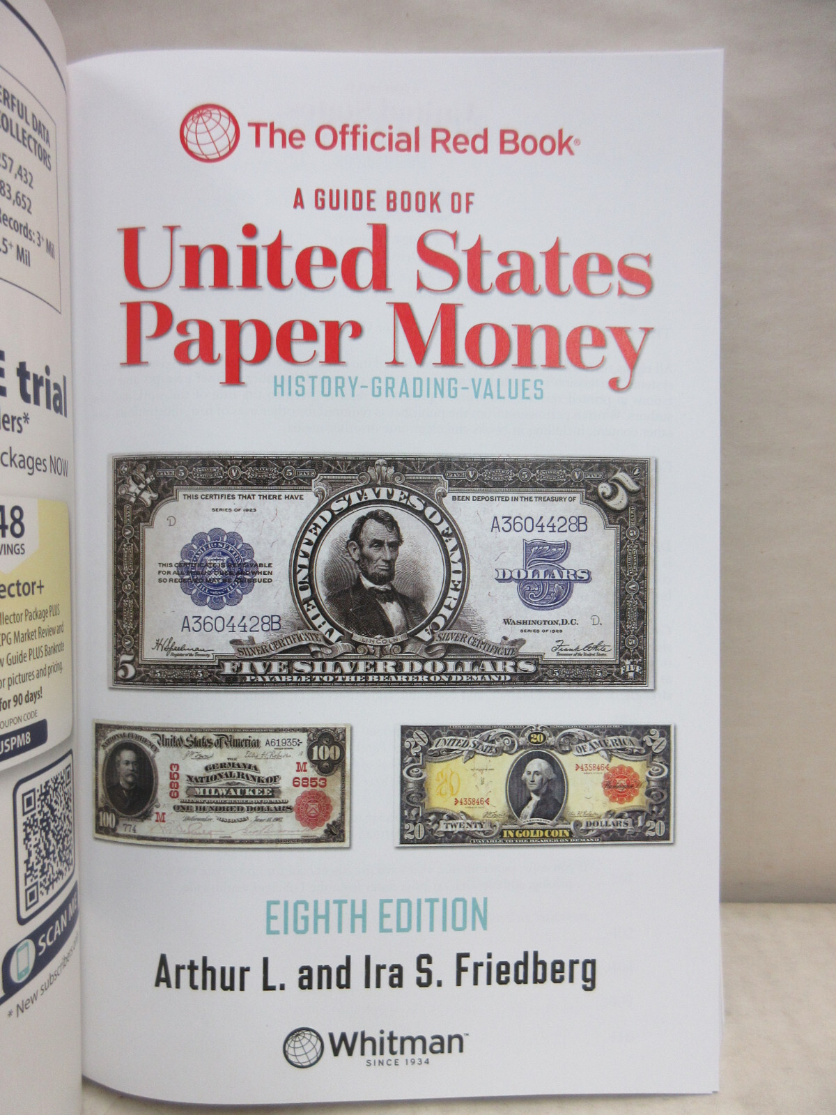 A Guide Book of United States Paper Money 8th Edition Red Book Series Friedberg