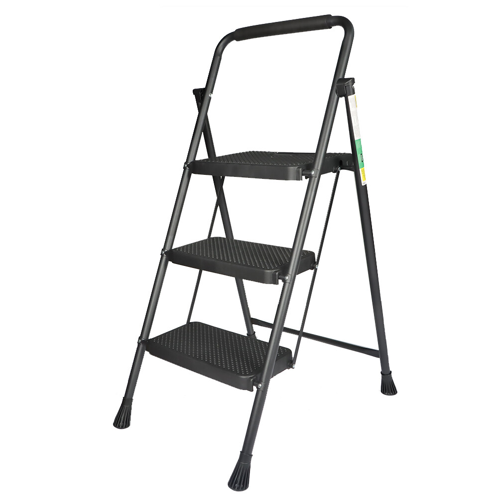 Folding Step Stool Wide Anti-Slip Pedal Sturdy Steel Ladder 2/3/4 steps