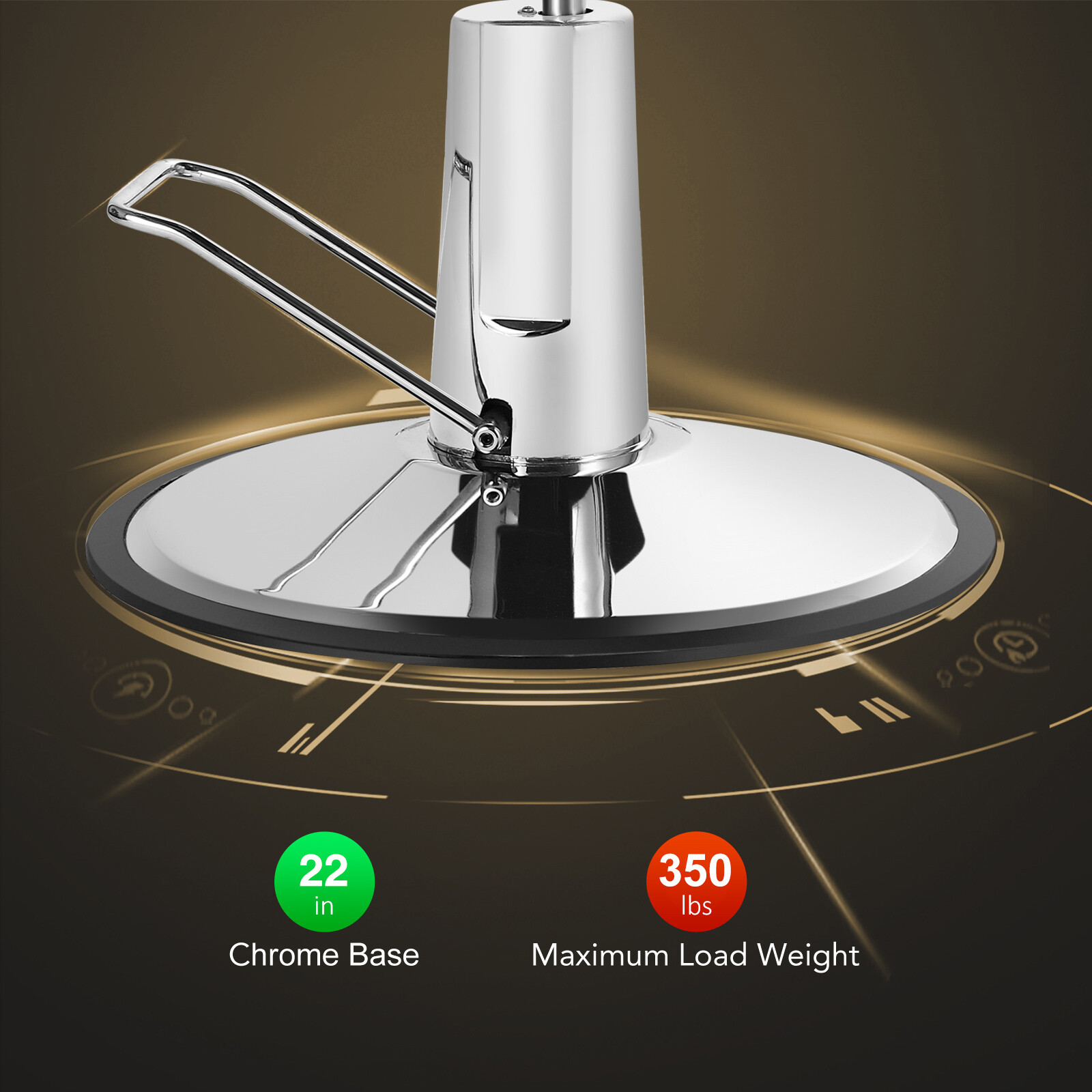 Artist hand Hydraulic Reclining Barber Chair Salon Beauty Spa Hair Styling Black