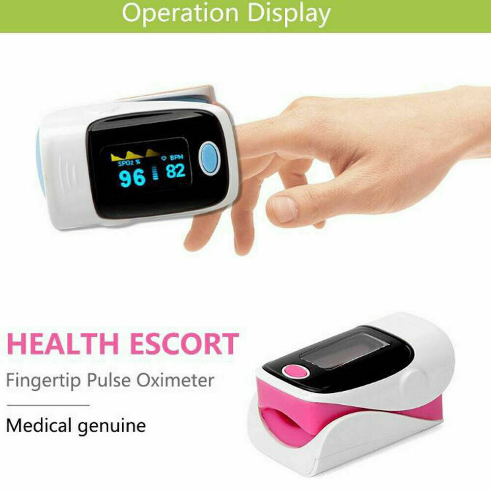 Finger Pulse Oximeter Heart Rate Blood Oxygen Saturation Monitor SpO2 PR Measure