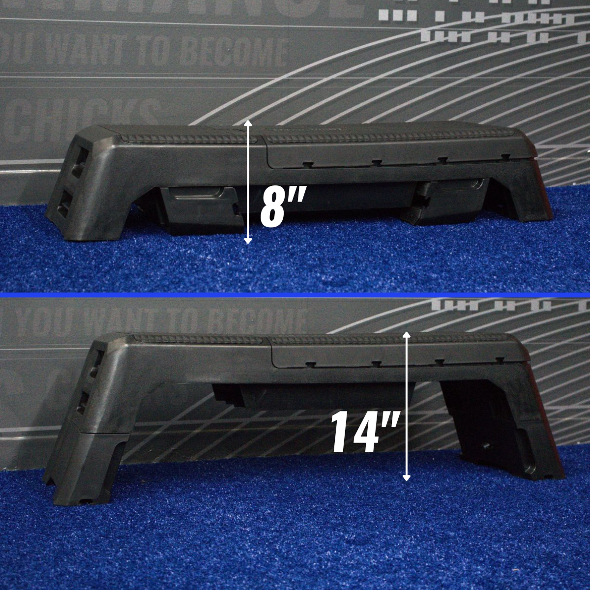 Gronk Fitness Versatile Step Bench & Aerobic Deck with Hydraulic Incline