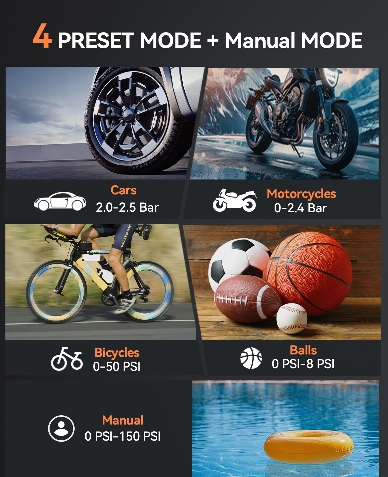 6000A Car Battery Charger Jump Starter with Air Compressor & Portable Power Bank