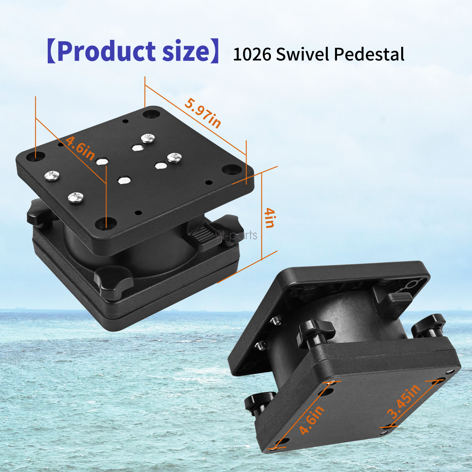 1026 (2 sets) Swivel Pedestal Mount for All Downrigger Models