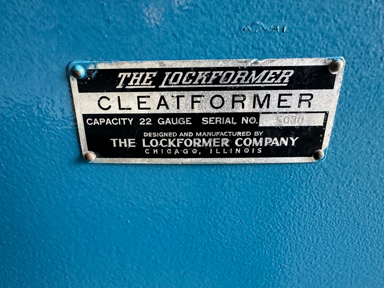 LOCKFORMER CLEATFORMER -( 3 IN 1 ) ROLLFORMER 22 Ga.