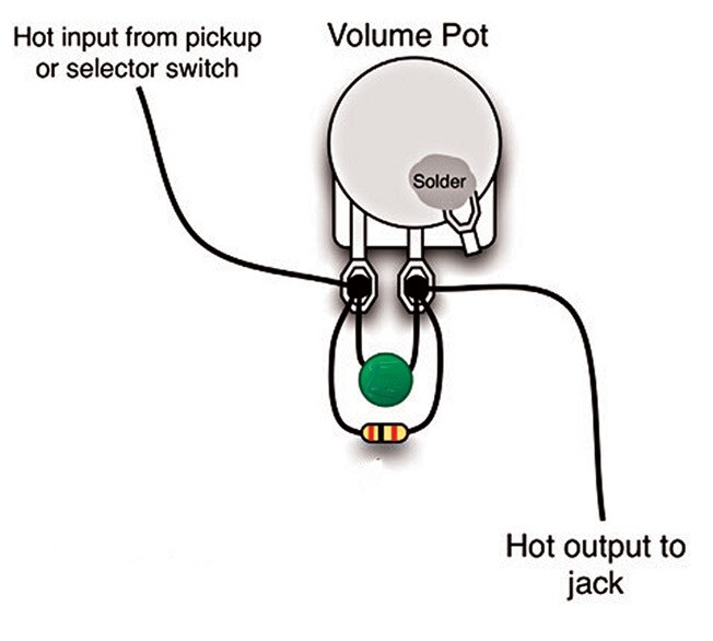 Guitar Volume Mod Treble Bleed Kit NEW! Set of 2!