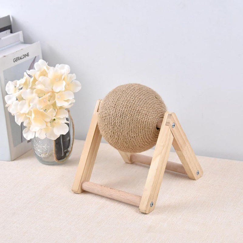 Cat Scratching Ball Kitten Sisal Rope Grinding Paws Claw Interactive Pet Toy