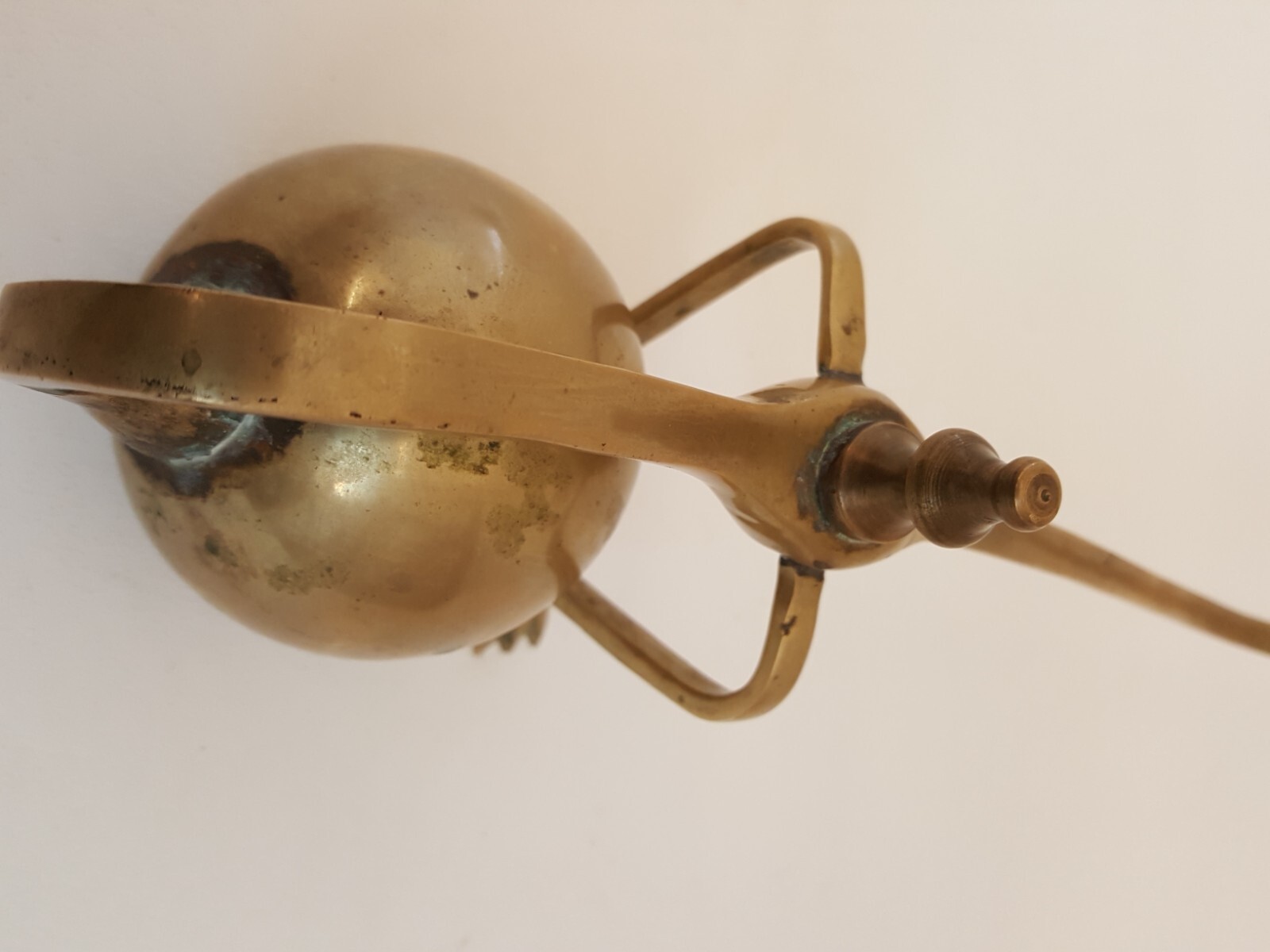 Antique brass cantilever candle holder for piano etc