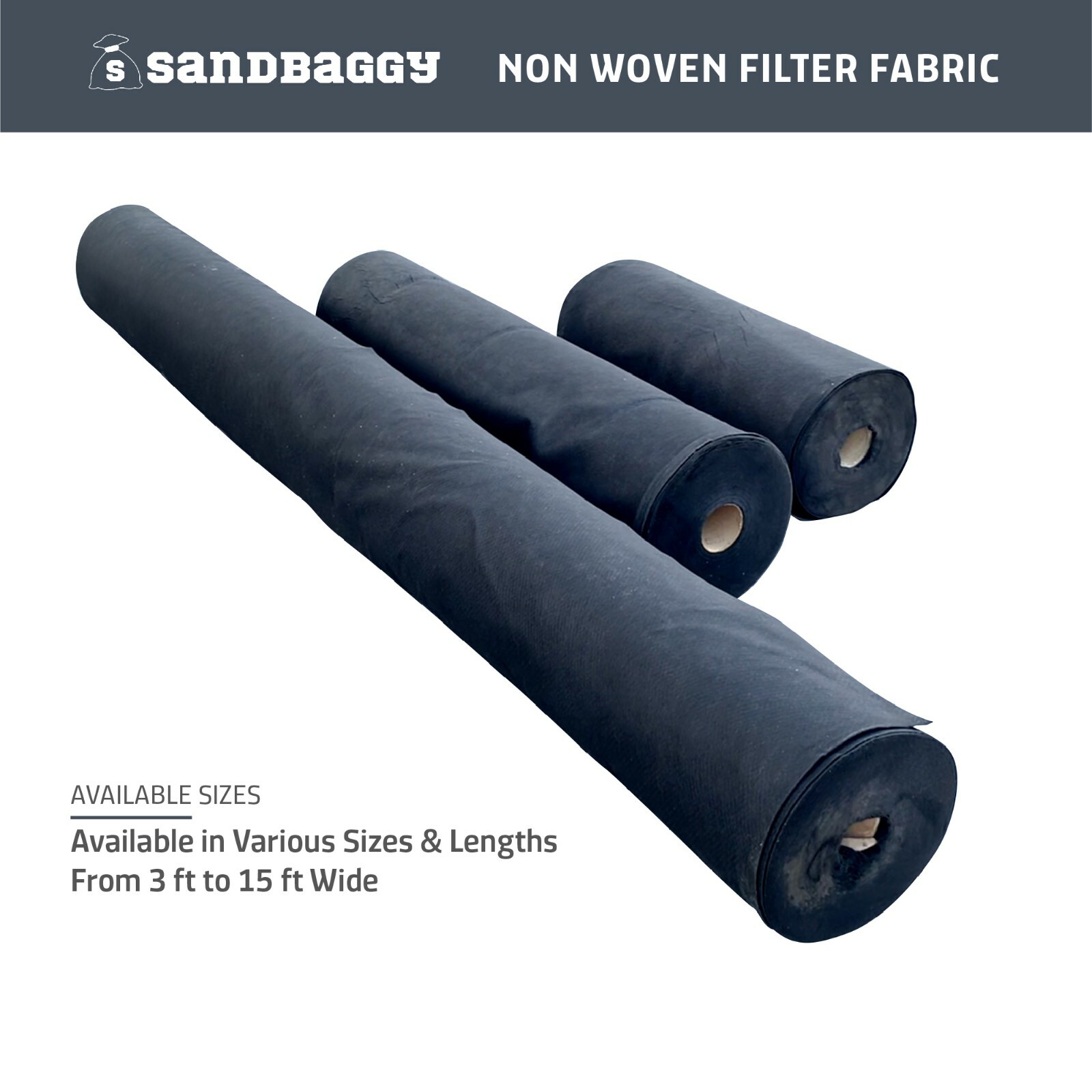 Sandbaggy Non Woven 4 oz Geotextile Landscape Fabric | 50 YEAR* | MADE IN USA