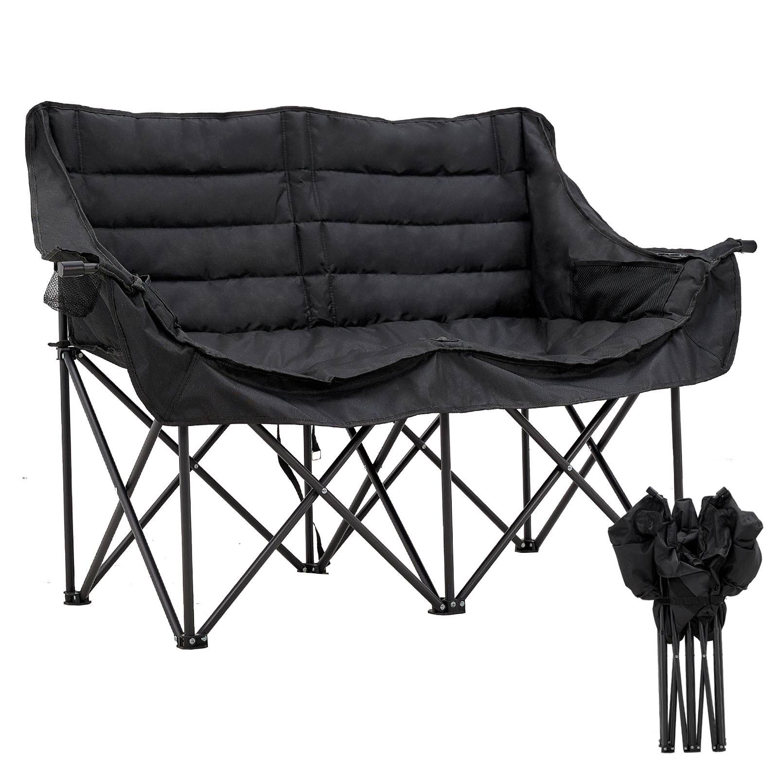 NAIZEA Oversized Fold Up Double Camping Chair 2 Person Camping Chair Loveseat