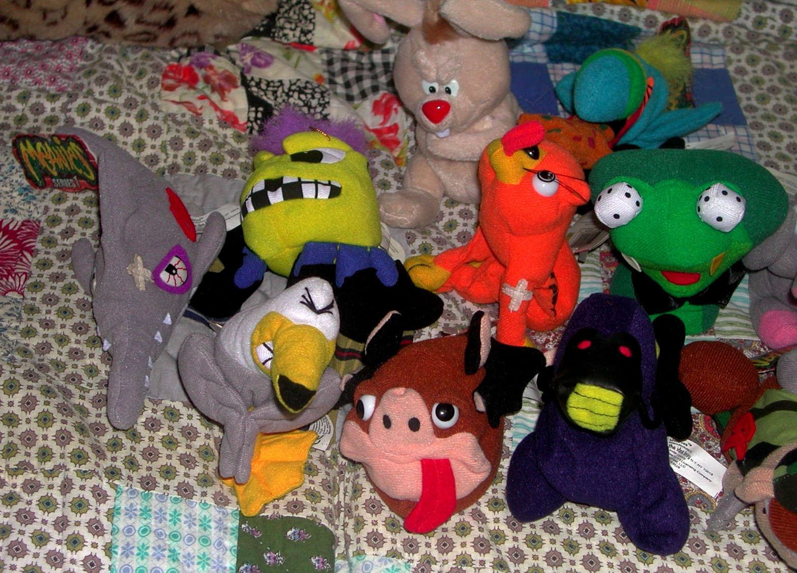1 LOT OF 13 DIFFERENT MEANIES SERIES 1 STUFFED TOYS WITH TAGS